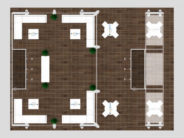 RE-9147 Island Rental Trade Show Exhibit -- Plan View