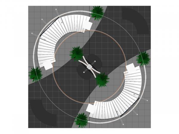 RE-9163 Island Rental Trade Show Exhibit -- Plan View