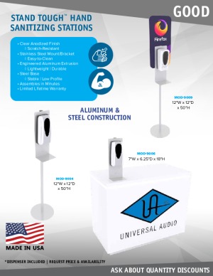 Durable Hand Sanitizing Stations -- Engineered to Last